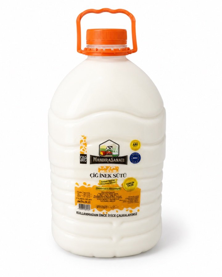 Mandıra Sanatı çiğ süt 5 litre bidon
